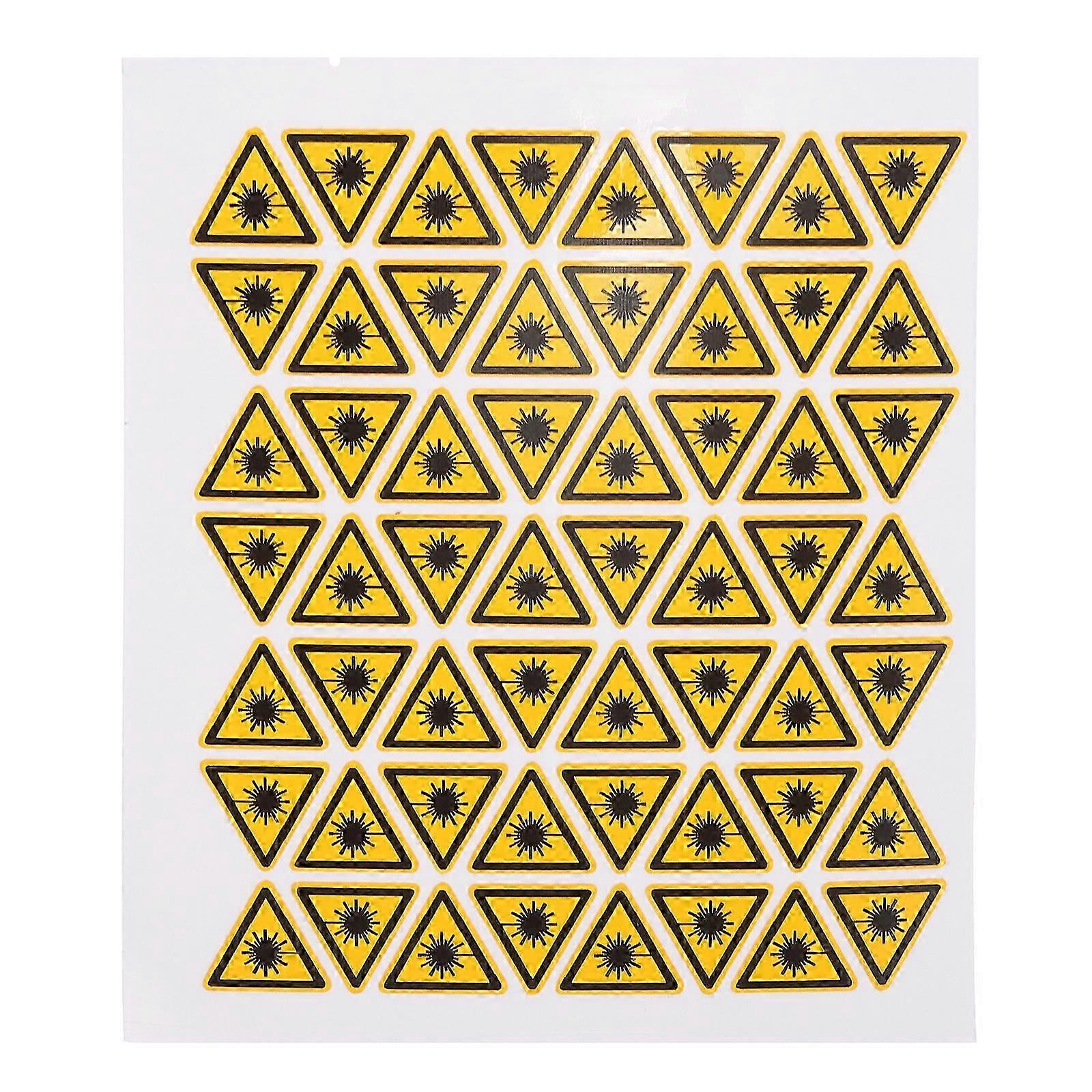 2025 50pcs Warning Sticker Laser Warning Decal Triangle Warning Sticker Warning Sign Decal