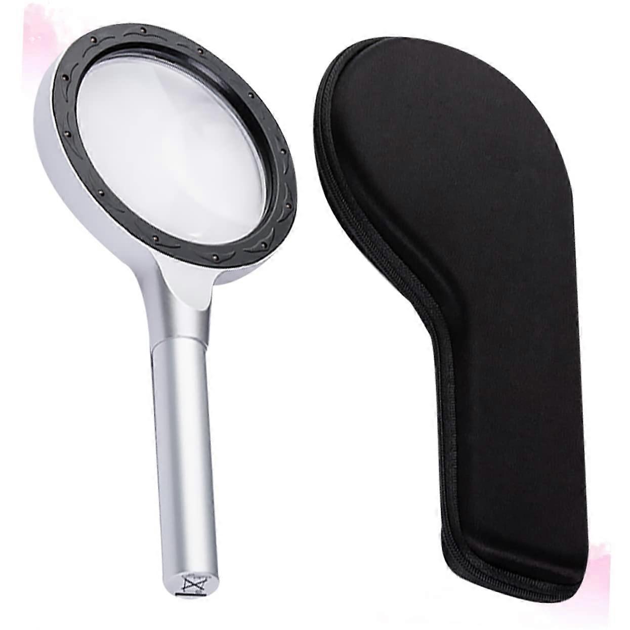 Handheld magnifier with LED light, lightweight and sturdy for repairs and detailed inspections at home.