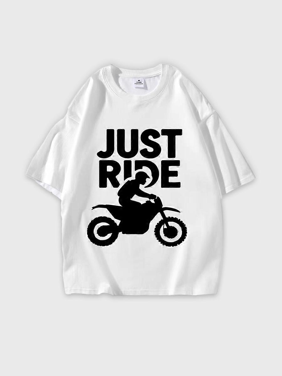 T-shirt round neck Pattern loose short sleeve E320