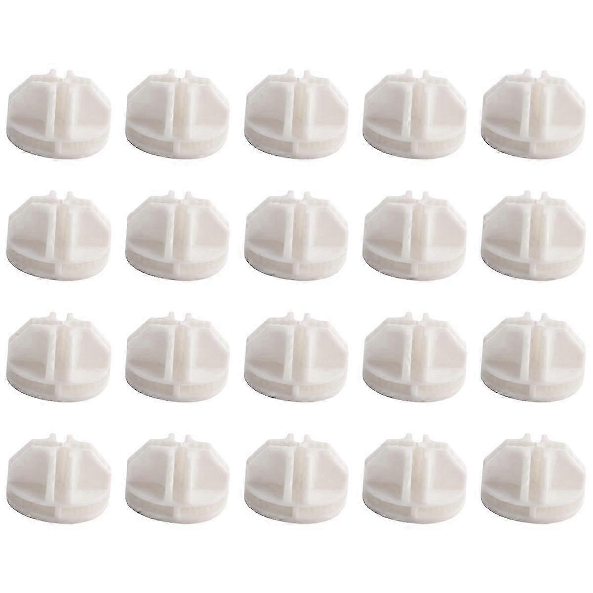 20 Pcs Grid Cube Connector Abs Connectors For Wire Cube Storage Shelving (White)