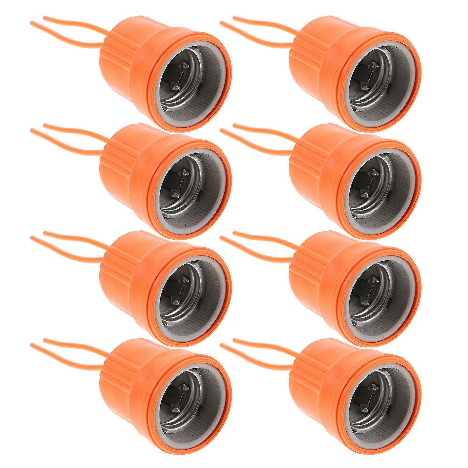 Light Bulb Fitting Leak-Proof Ceramic Material Lamp Socket For Home Use 8Pcs