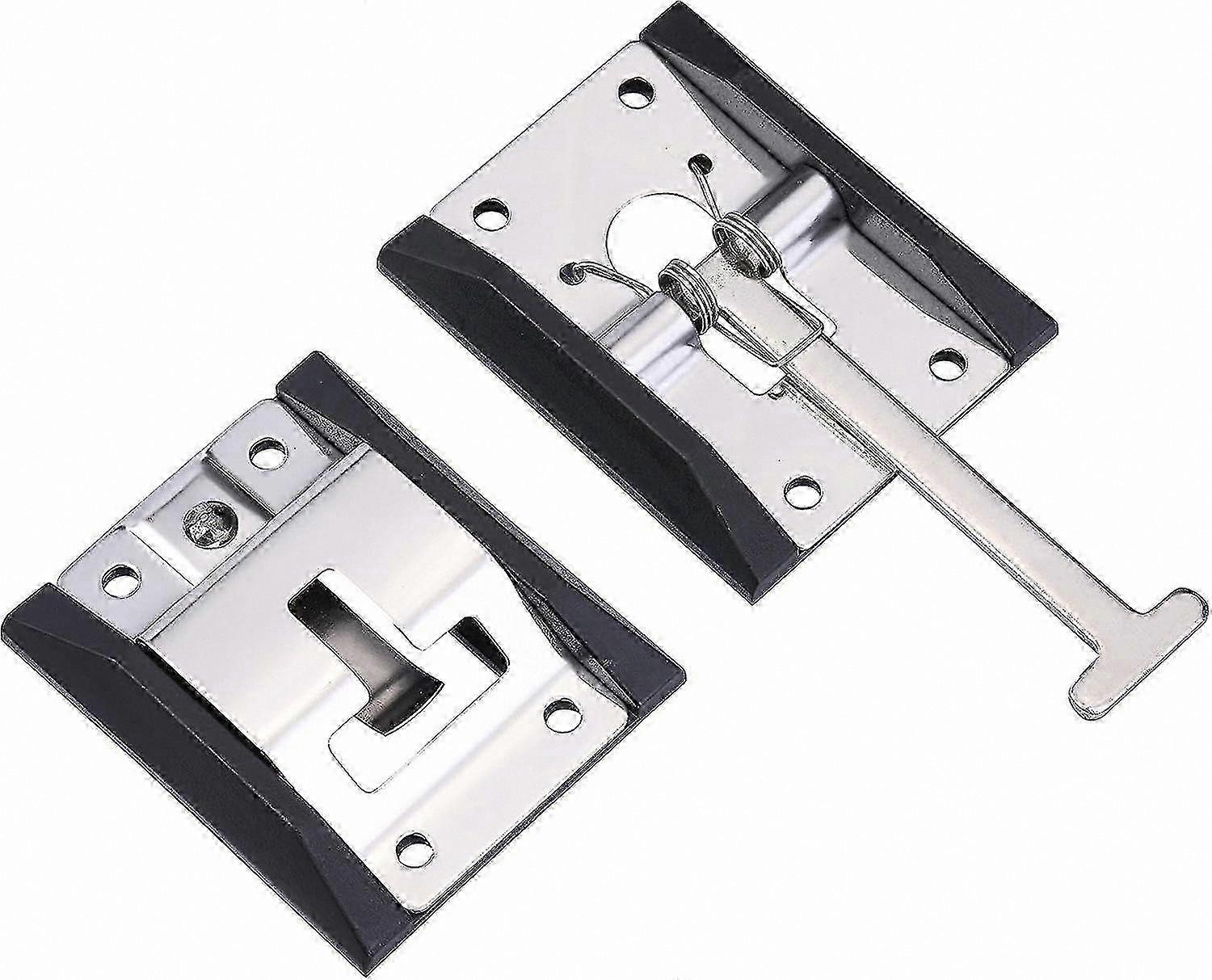 5.1" T-Style Door Holder with Camper Exterior Hook and Keeper Accessory for Entry Door Catch Latch
