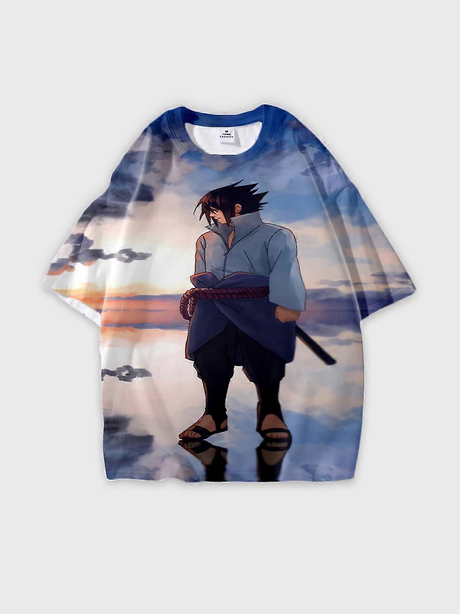 T-shirt round neck Role Pattern loose short sleeve C2438