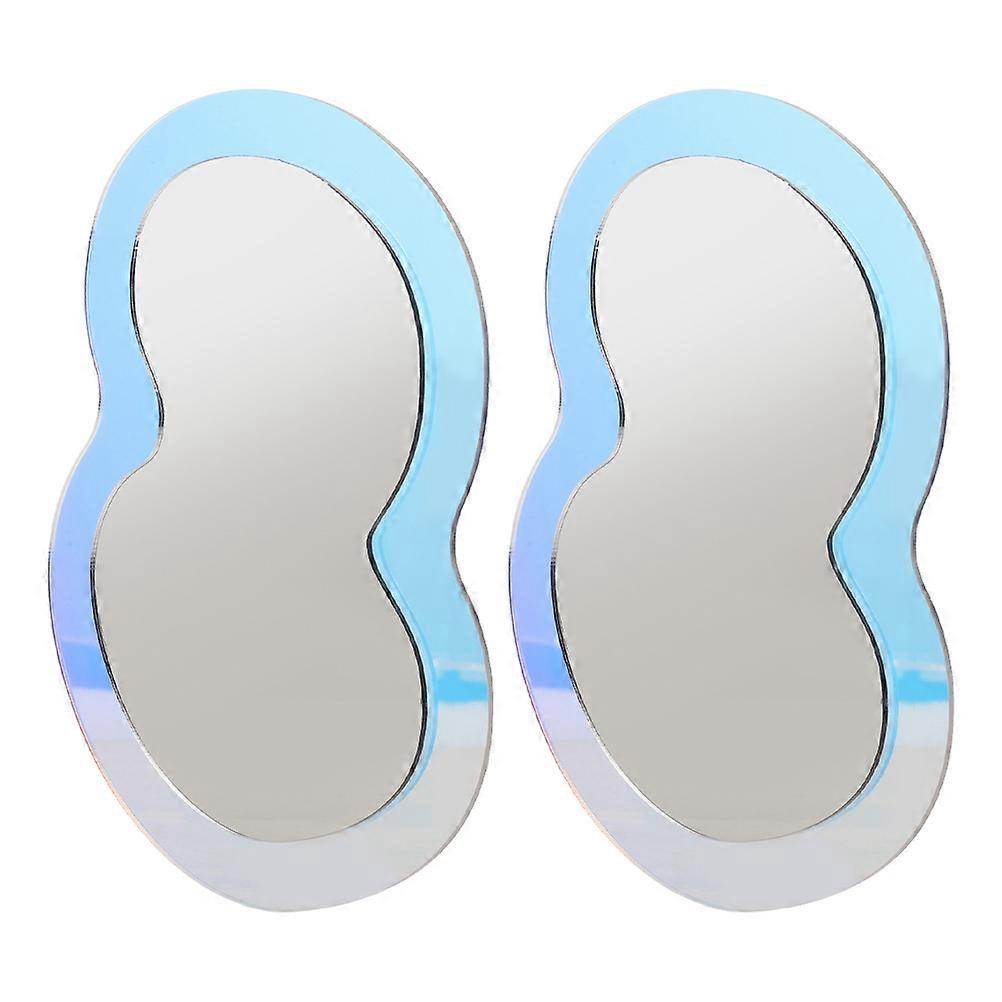 アクリル磁気ミラー飛散防止装飾ホームスクールジムアクセサリー長方形カラフル2個