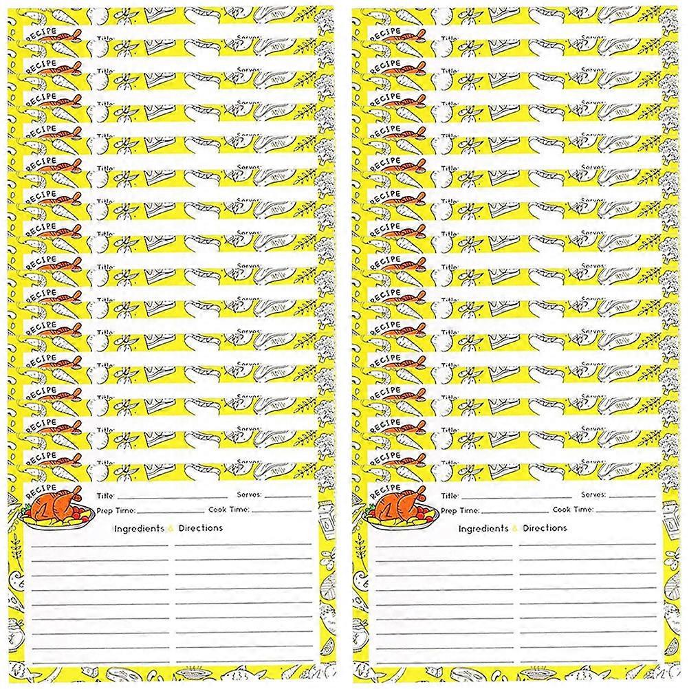Creative Design Recipe Cards For Cooking Record And Life Documentation With Smooth Writing Surface And Rounded Corners