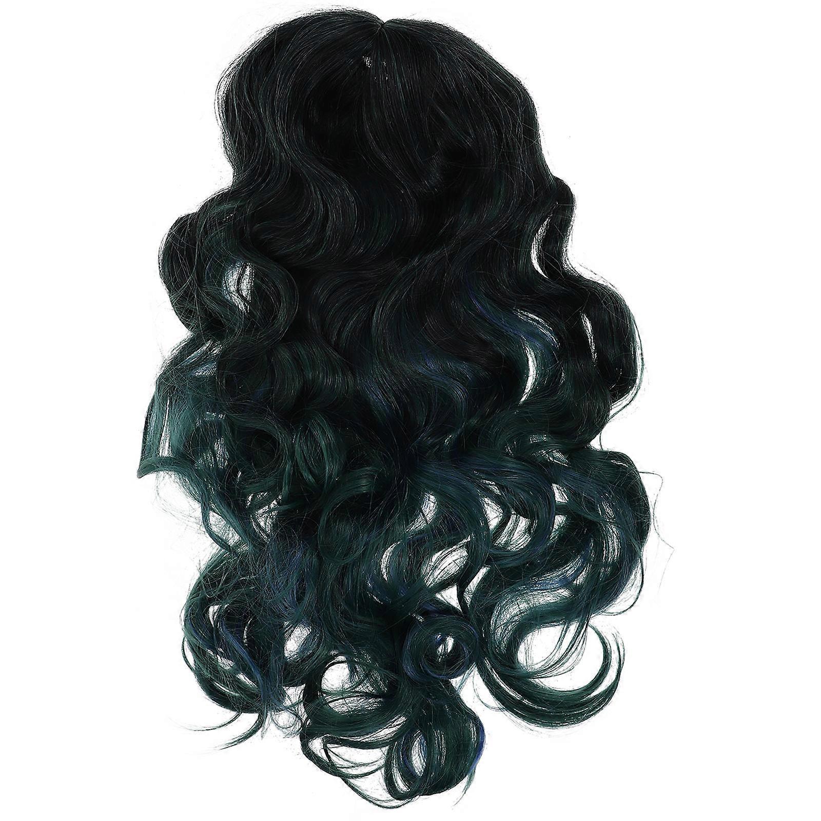 Africa Inspired Wavy Synthetic Wig for Decoration Multi Color High Temperature Silk