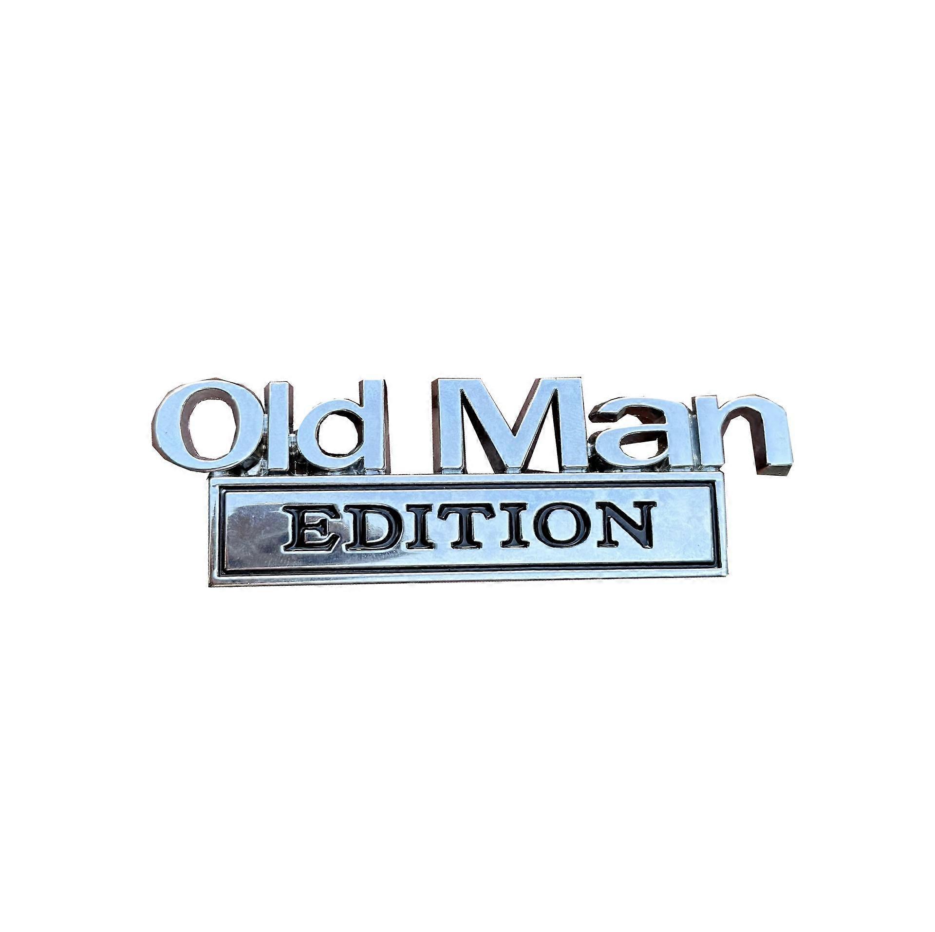 Old Man Edition Car Emblem 3D Metal Sticker Badge–Funny Edition Nameplate Decal
