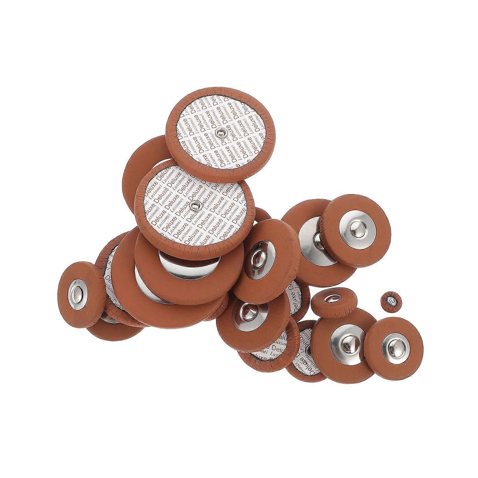 25Pcs Saxophone Sound Hole Gasket Cushion Light Brown for Saxophone Repair DIY Projects Replacement Sealing Mats