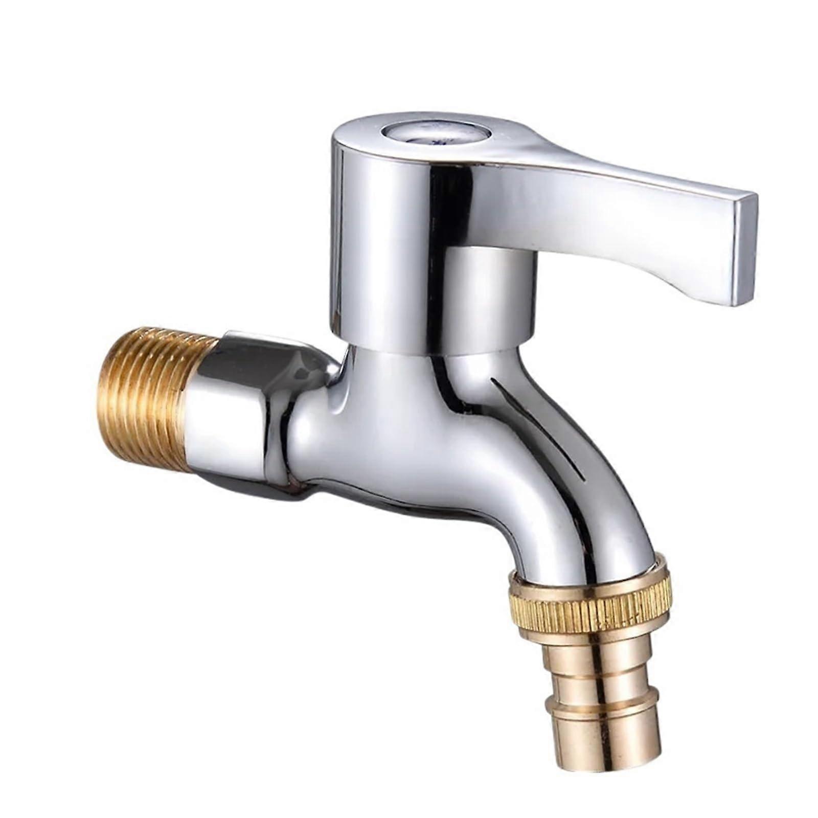 Single cold water wall brass faucet, basin faucet for garden washing machine, 1 unit (middle)