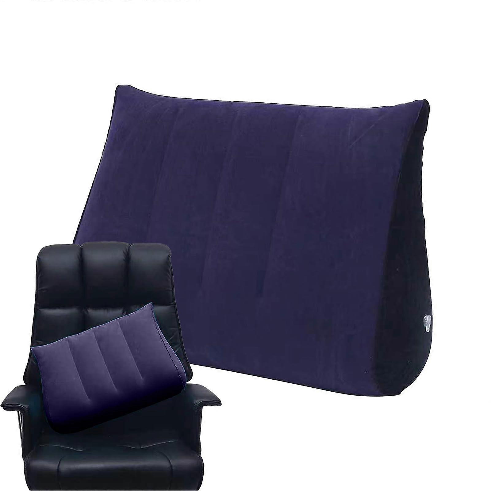 Inflatable Wedge Pillow for Camping and Travel, Lightweight Collapsible Design, 47 x 30 cm Comfortable Support
