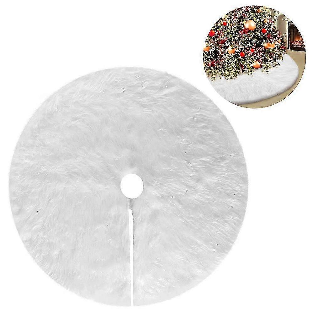 Fusta pomul de Crăciun, Albă ca Zăpada Faux Fur Tree Fuste compatibile cu Xmas