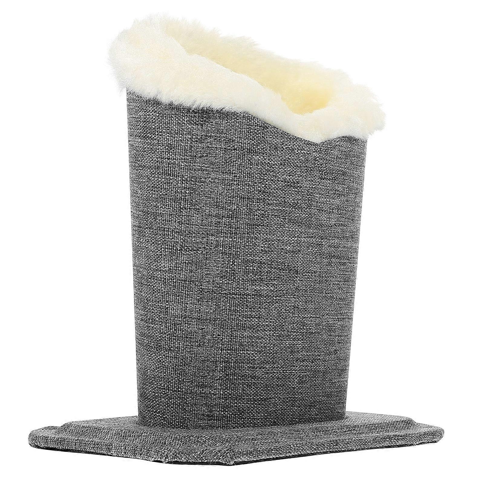 Stylish Plush Eyeglasses Holder Stand Compact Linen Display Case for Sunglasses & Myopic Glasses, Durable Gray, Convenient Open Design for Home &