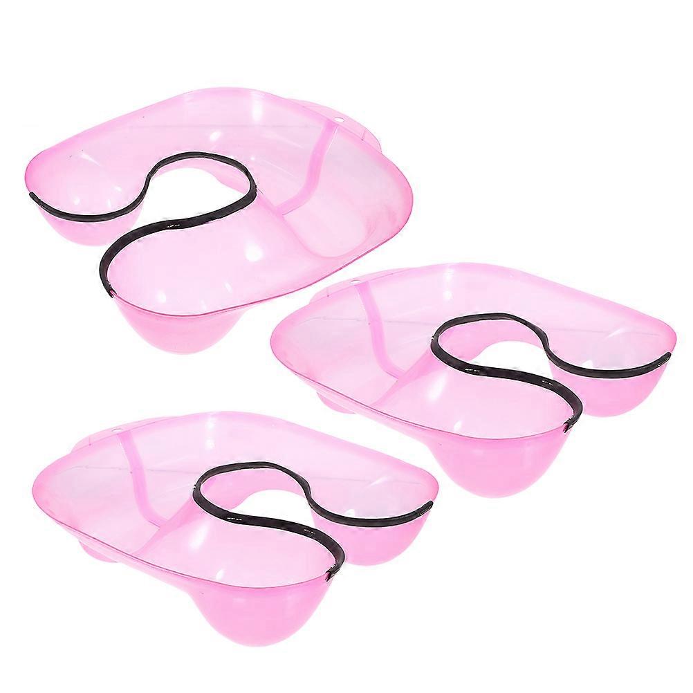 Pink ABS Salon Tray for Hair Styling Tools with Spill Prevention and Convenient Design for Daily Use in Barber Shops 3 Pcs