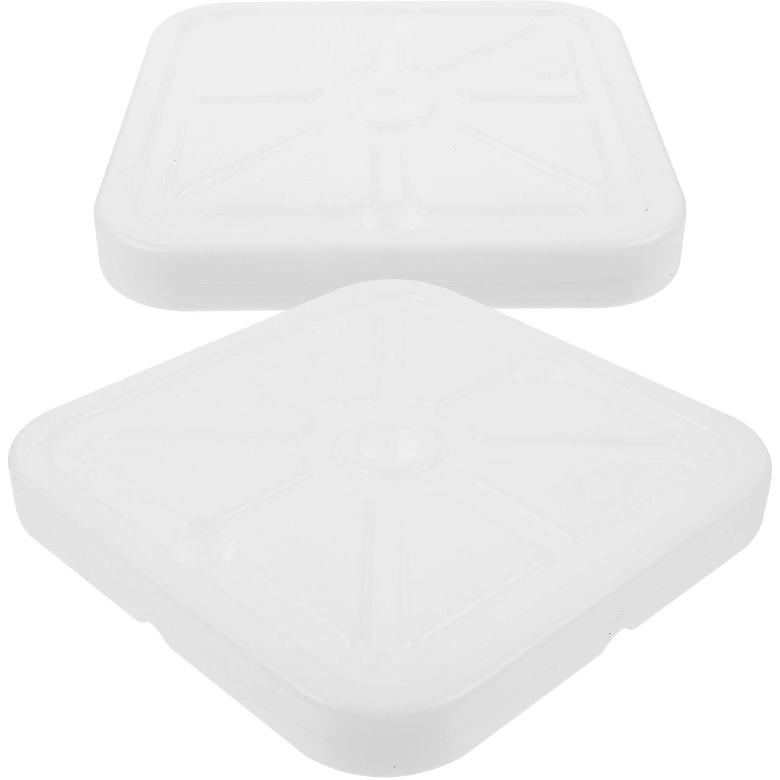 White Column Stand Base for Party Decoration Sturdy Plastic 2pcs