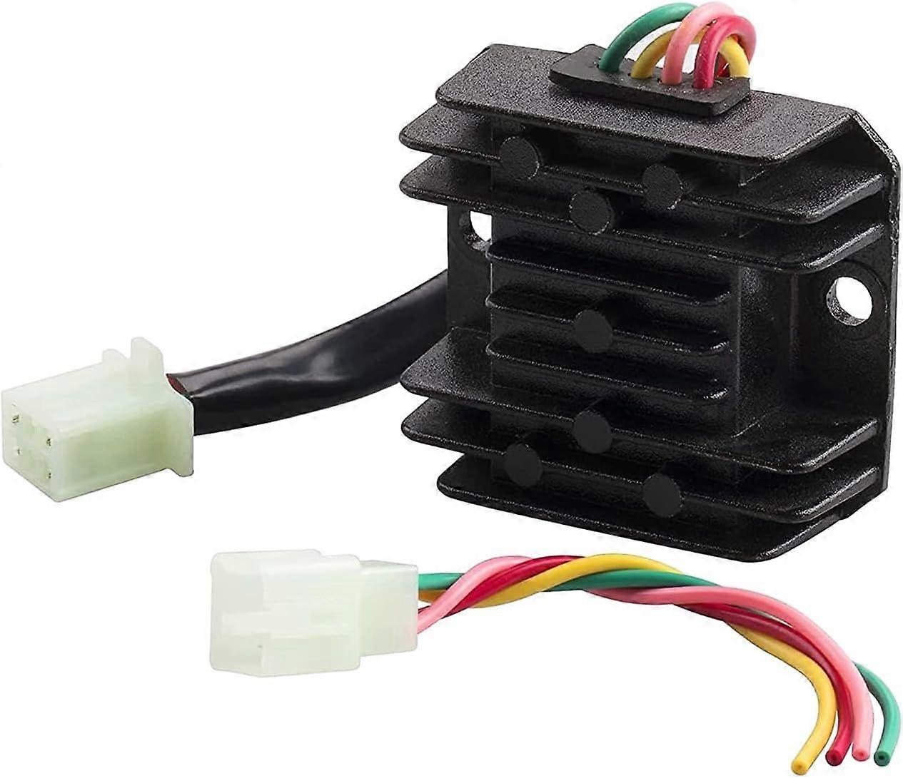 12V Voltage Regulator Rectifier, 4 Wires Voltage Regulator Replacement for GY6