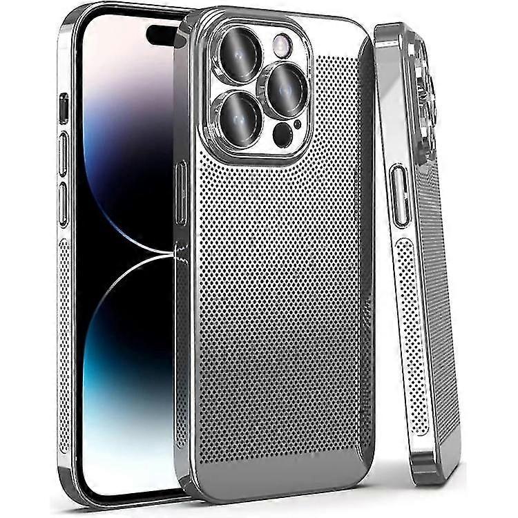 For iPhone 15 14 Plus Pro Max Pro Fine Mesh Cooling Phone Case