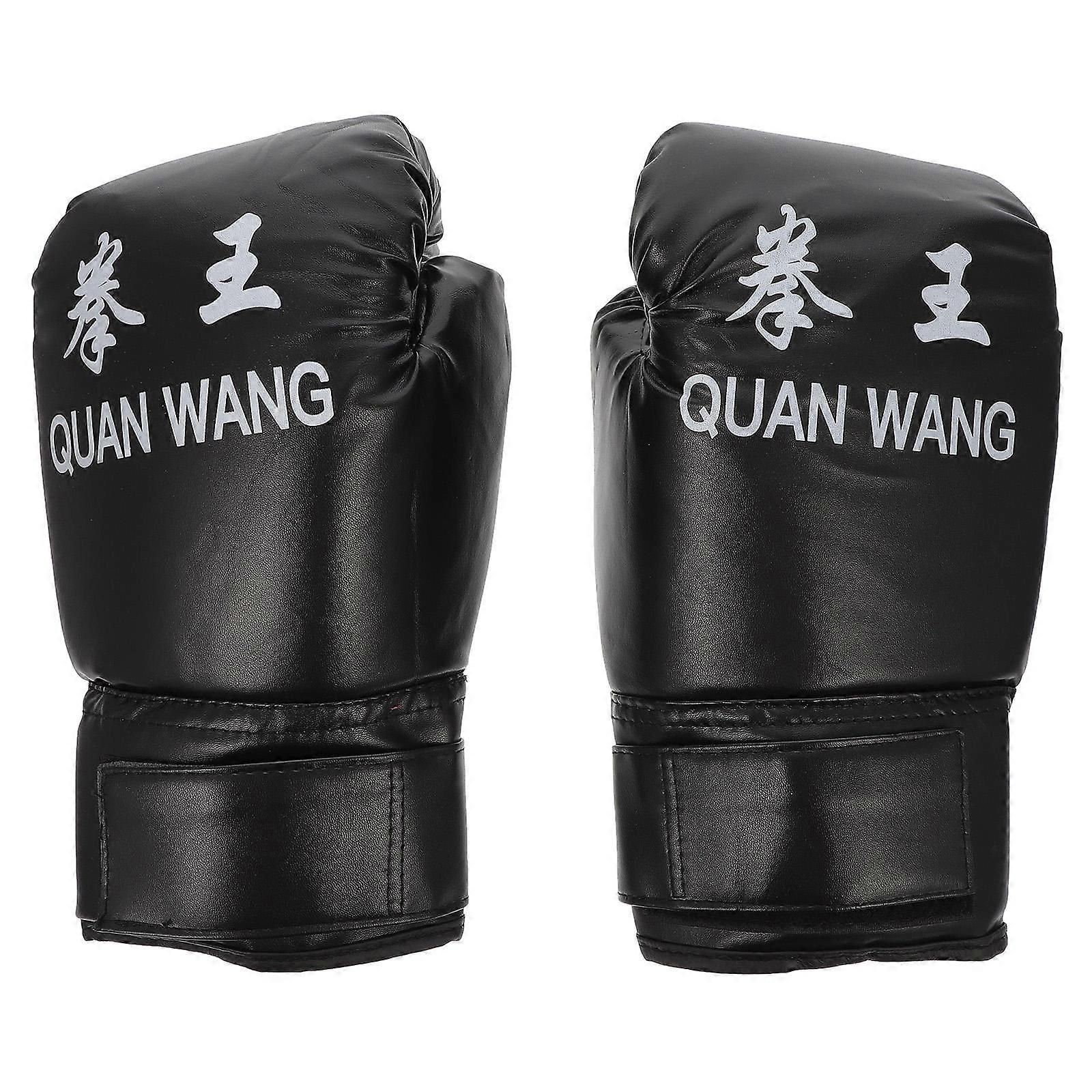 Kickboxing Gloves Professional Training Accessory for Adults Black 27x16cm Washable 1Pair