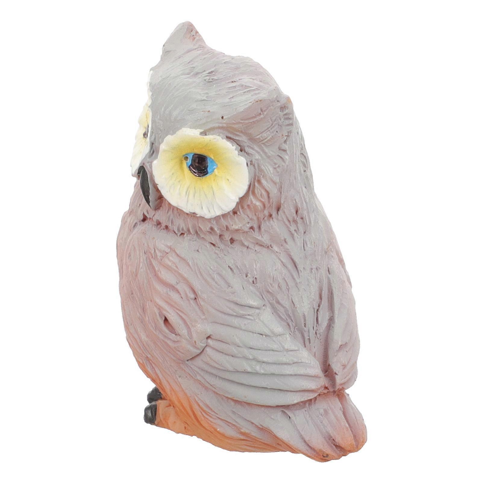 ديكور البومة مصغرة محاكاة البومة حديقة الديكور للفناء في الهواء الطلق 1 قطعة