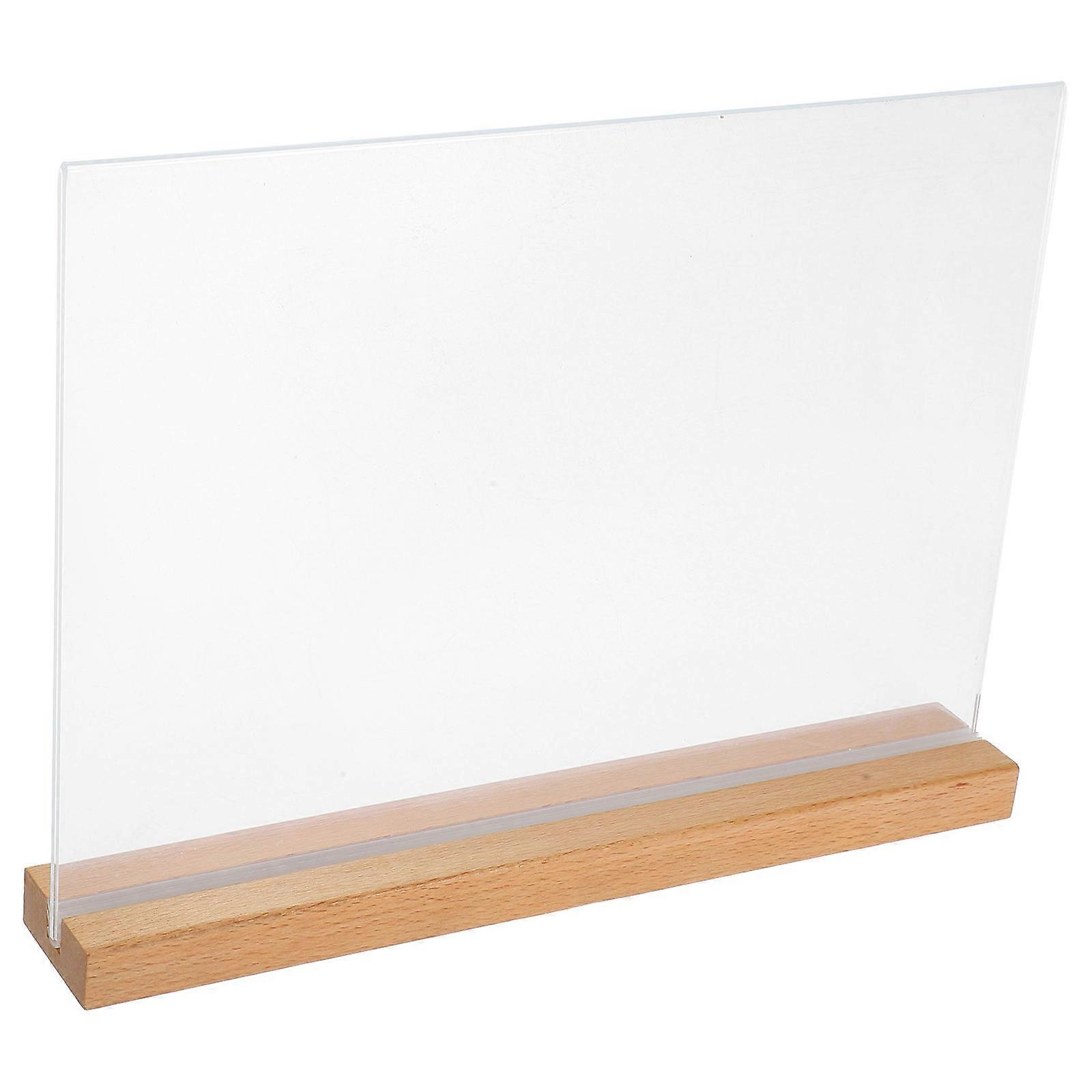 Clear Tabletop Sign Holder Stand for Menus, Posters & Information – Compact, Portable & Easy to Use Display for Restaurants, Offices & Retail Spaces