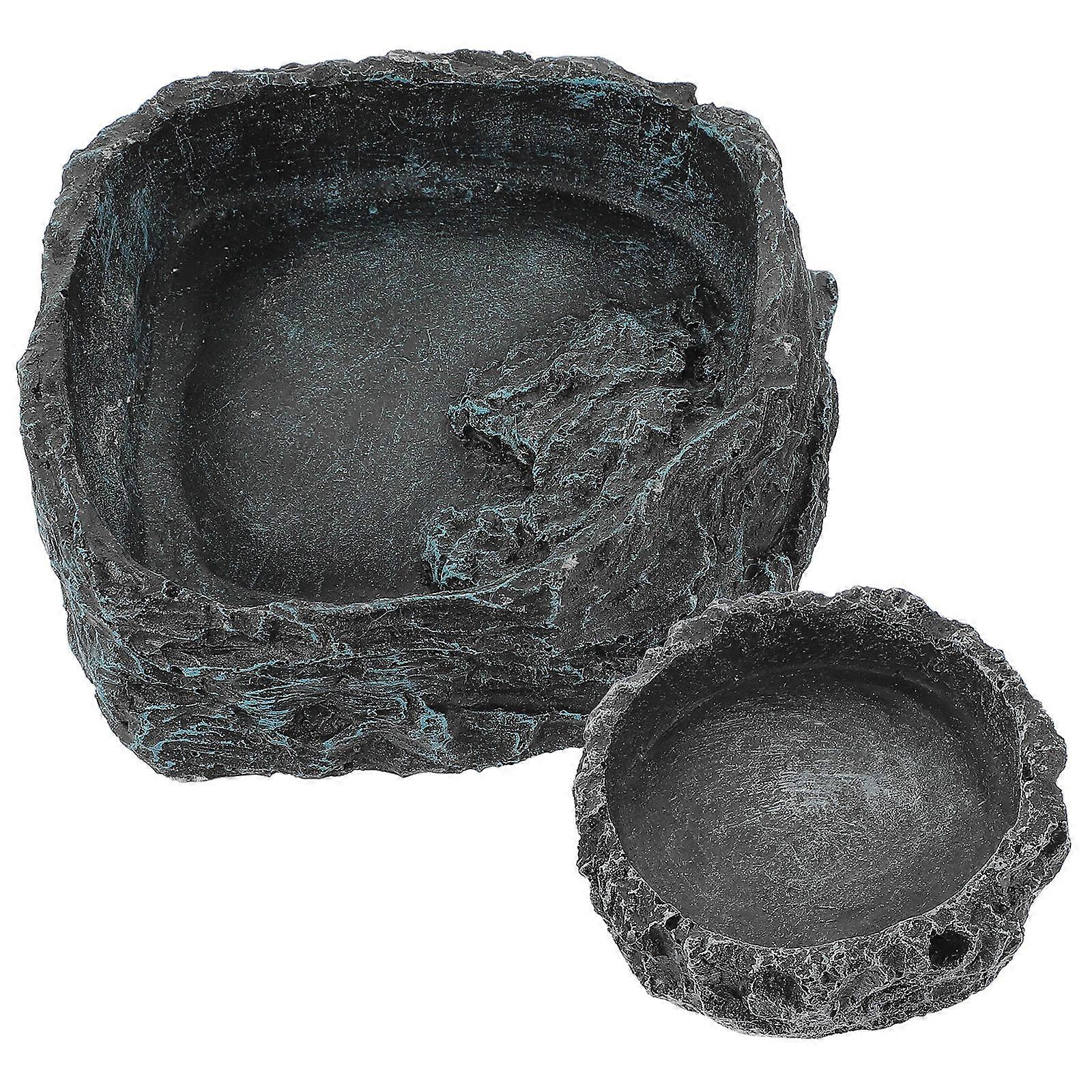 Reptilienfutternapf, verschleißfester Reptiliennapf zur Aufbewahrung, 2er-Set