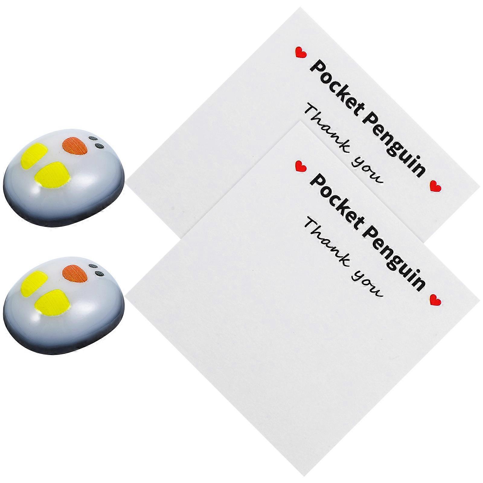 Creative Glass Penguin Table Decor Ideal For Living Room And Bedroom With 1 Set Of Ornaments And Greeting Cards