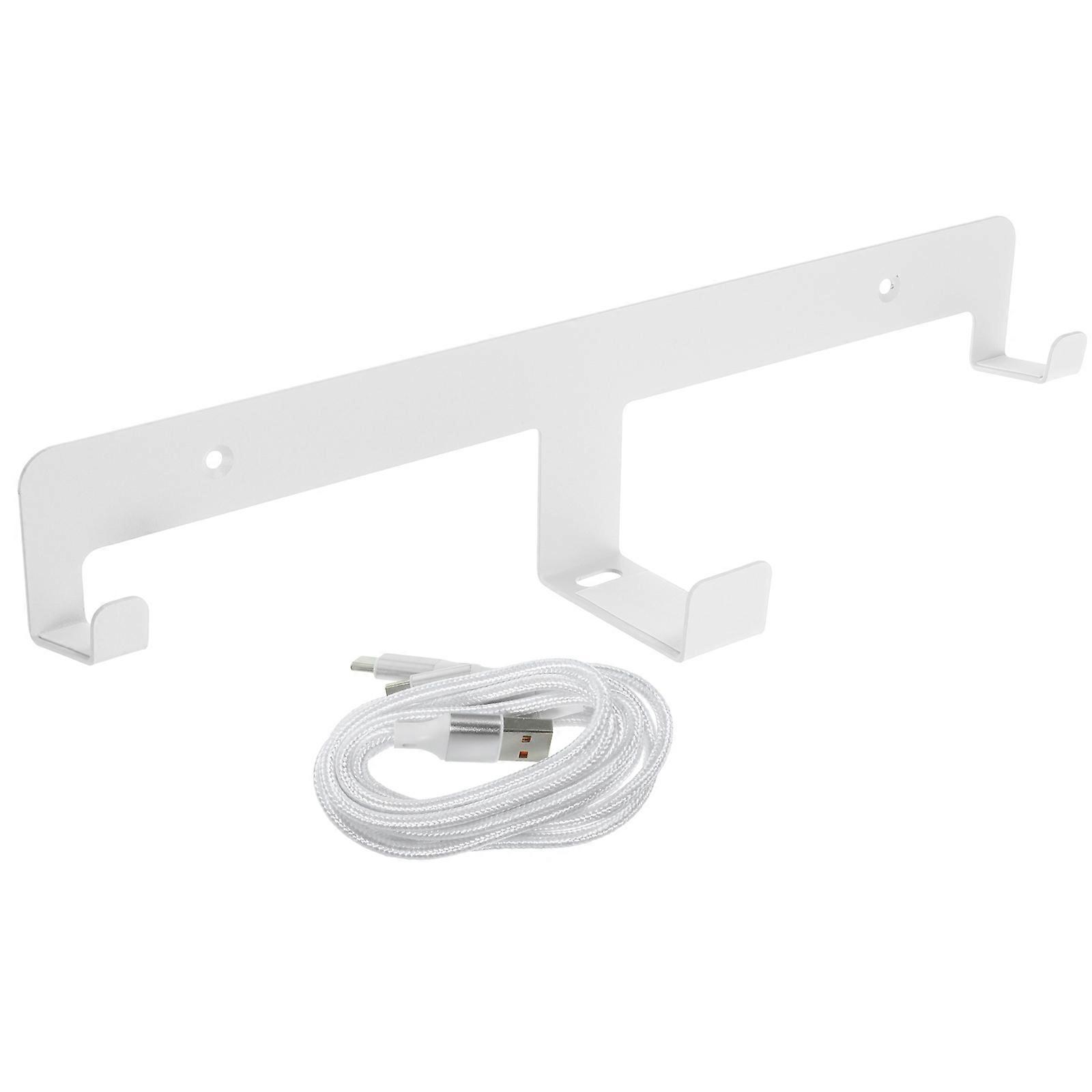 VR Headset Wall Mount Holder Compatible Ideal For Game Room And Office Use In White 1 Set Storage Solution