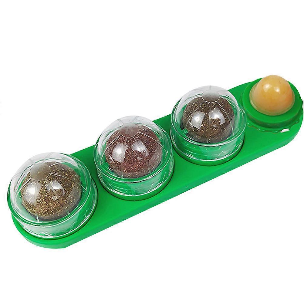 Natural Mint Ball Toy 4 In 1 For Kittens Playtime Instinct Stimulation 1Pcs