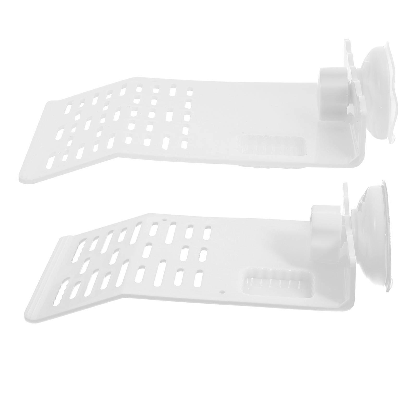 Floating Turtle Dock 2Pcs Basking Platform Aquarium Terrace For Pet Owners White Durable ABS Material