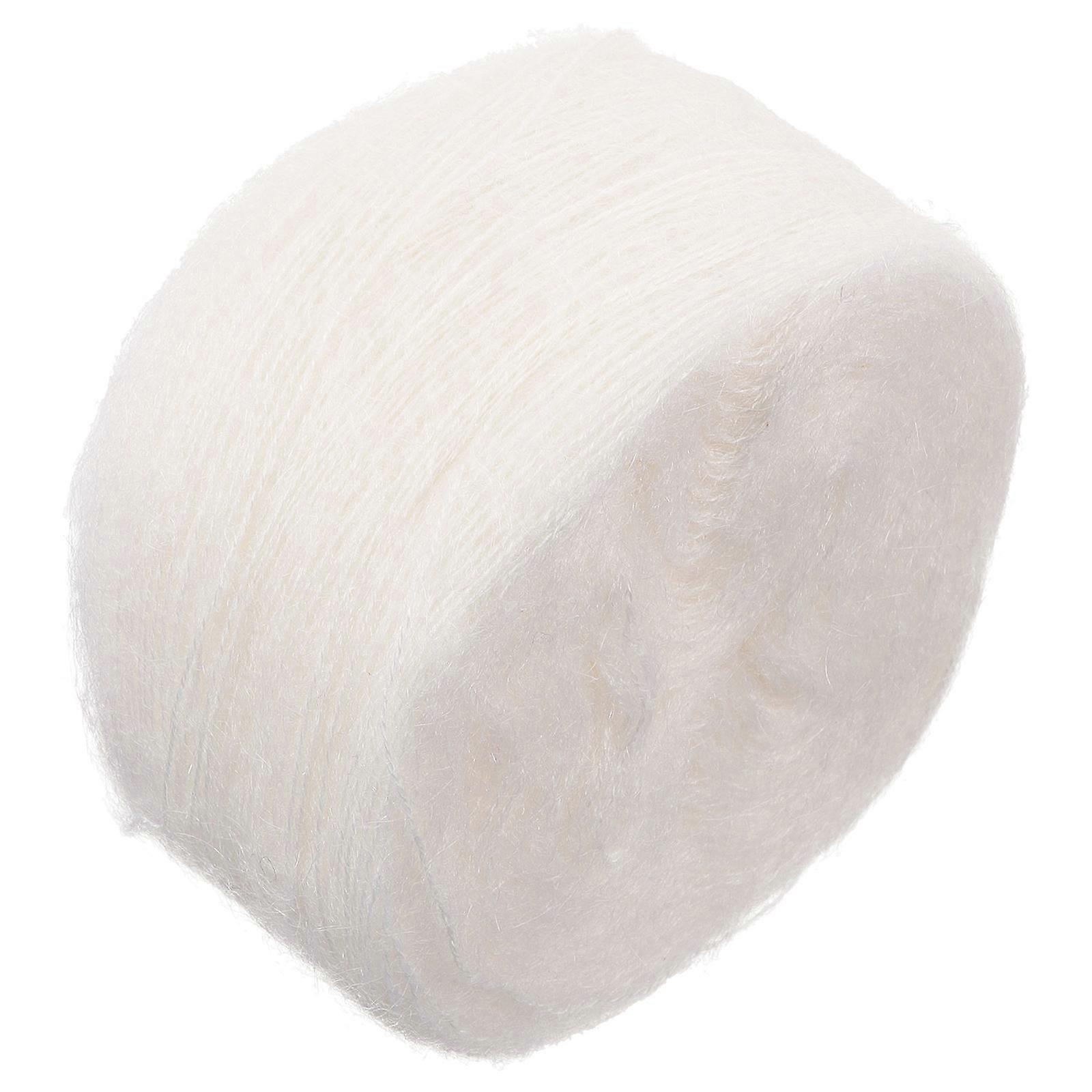 Woolen Yarn Crochet Threads For Gloves Shawls White Easy 1Set