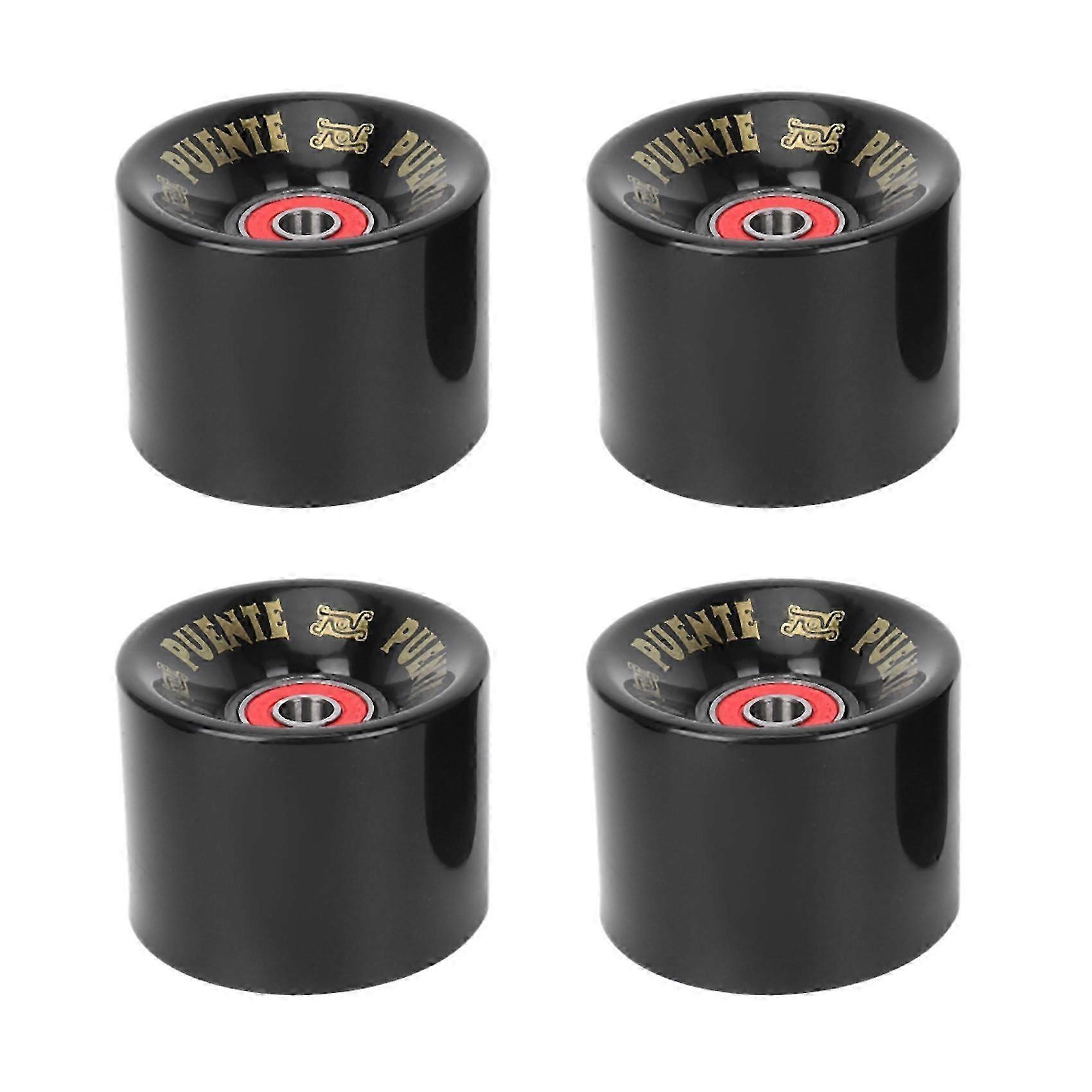 PUENTE 4 Adet/takım Cruiser Kaykay Tekerlekleri PU Tekerlekler ABEC-9 Rulmanlı Longboard Cruiser Tekerlekleri