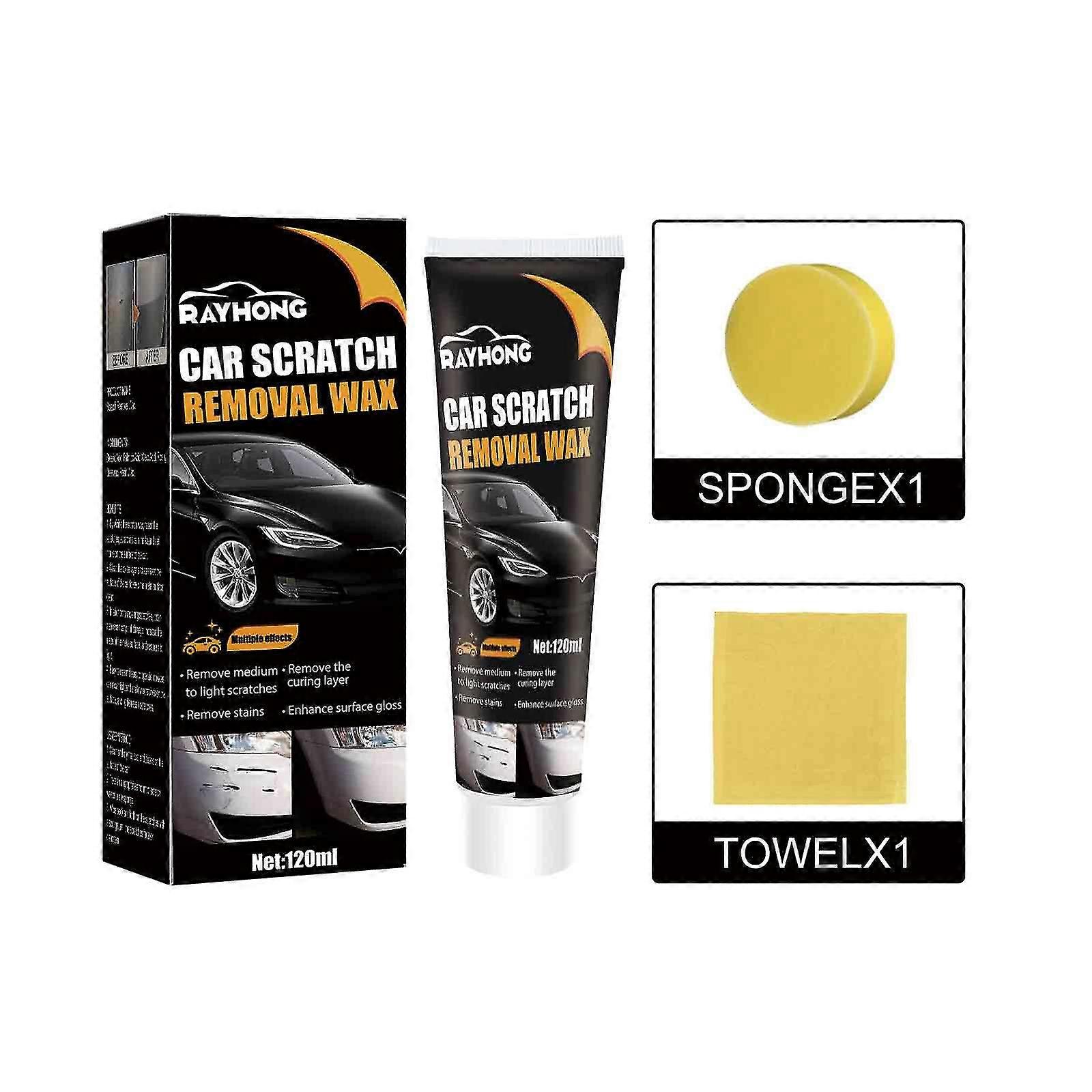 2025 Scratch Repair Wax For Car, 2024 New Car Scratch Repair Paste Polishing Wax, Car Scratch Remover Kit with Wipe & Sponge for Vehicles for Deep Scr