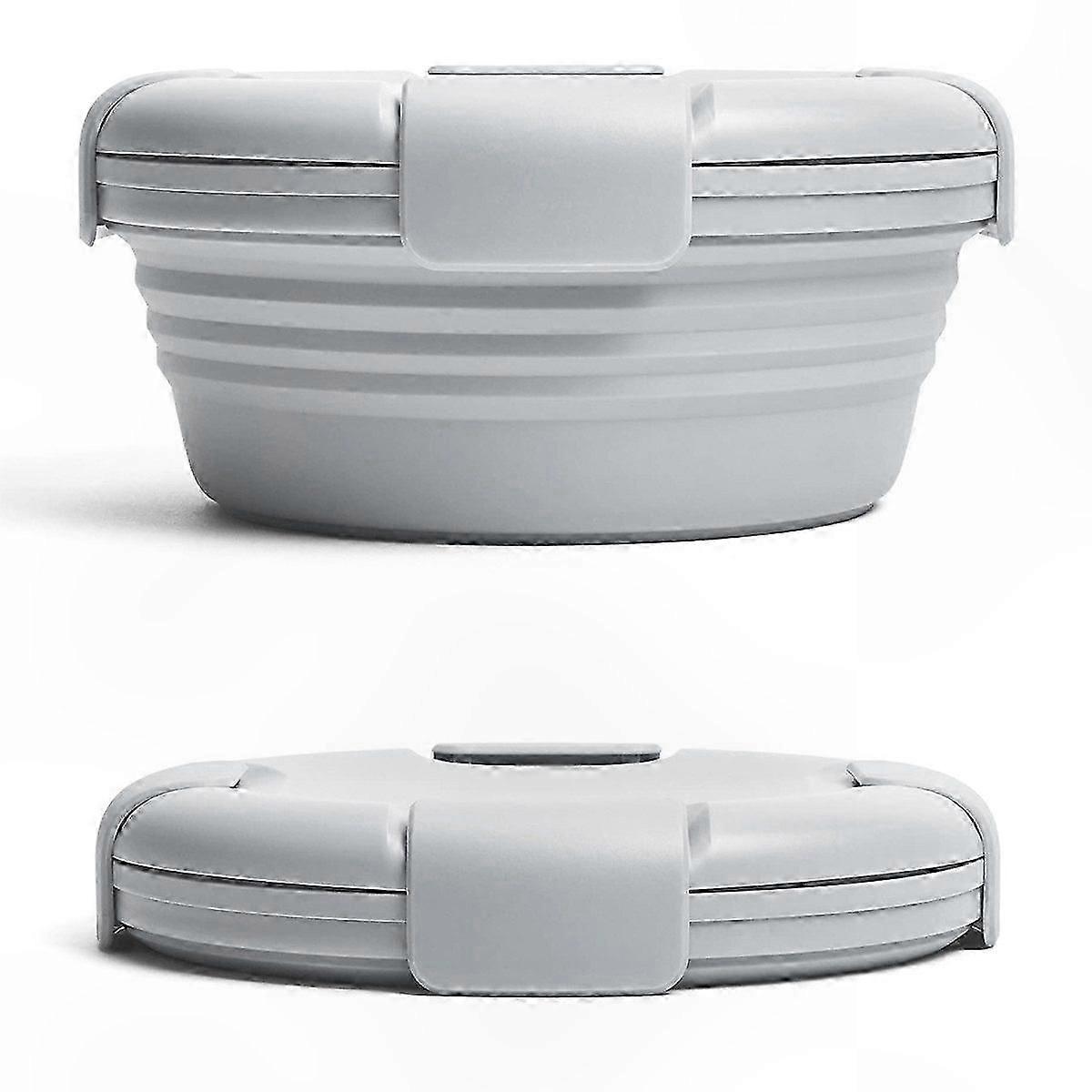 Eco-Friendly Reusable Silicone Bowl with Lid for Lunch Portable Durable Container Food Storage Solution