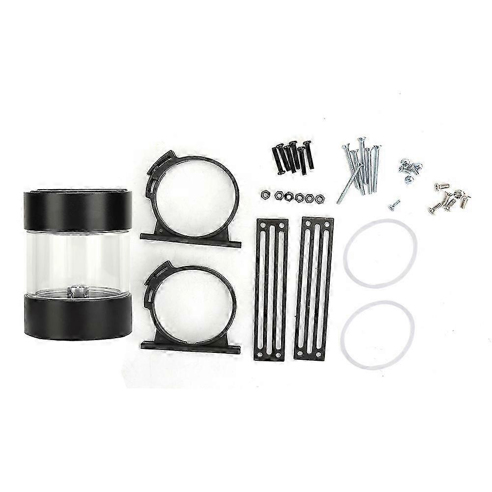 Schwarzer Computer Wassertank Eingebauter Entschäumer Kühlbehälter G1/4 Gewinde 60mm Durchmesser SZRH A-SD