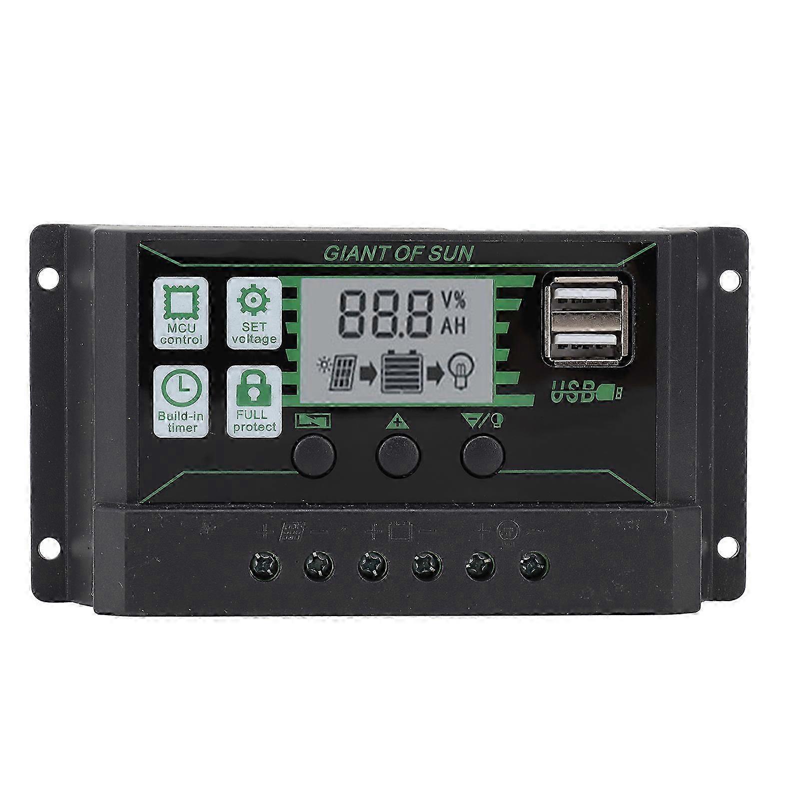 Solar Charge Controller Dual USB Automatic Identification PWM PV Panel Charger