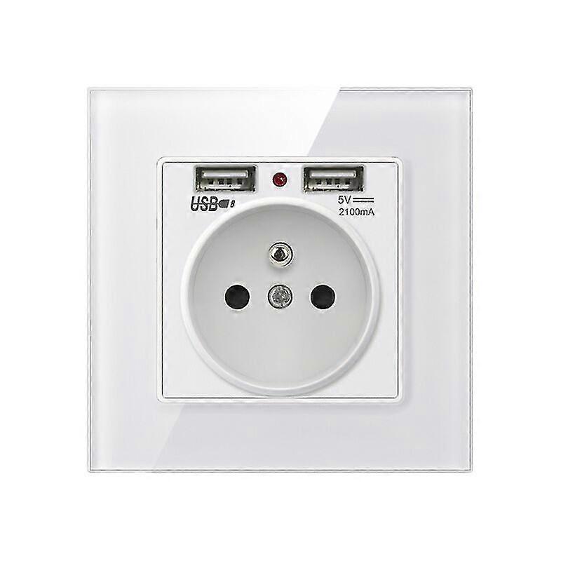 Wall Socket, Wall Power Outlet With Dual Usb  Charger For Iphone/android1 Pcs