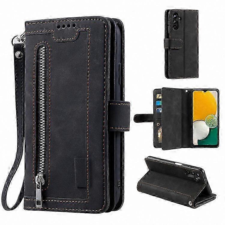 PU Leather Zipper Wallet Phone Case with 9 Card Slots for Galaxy A16 5G and 4G Models
