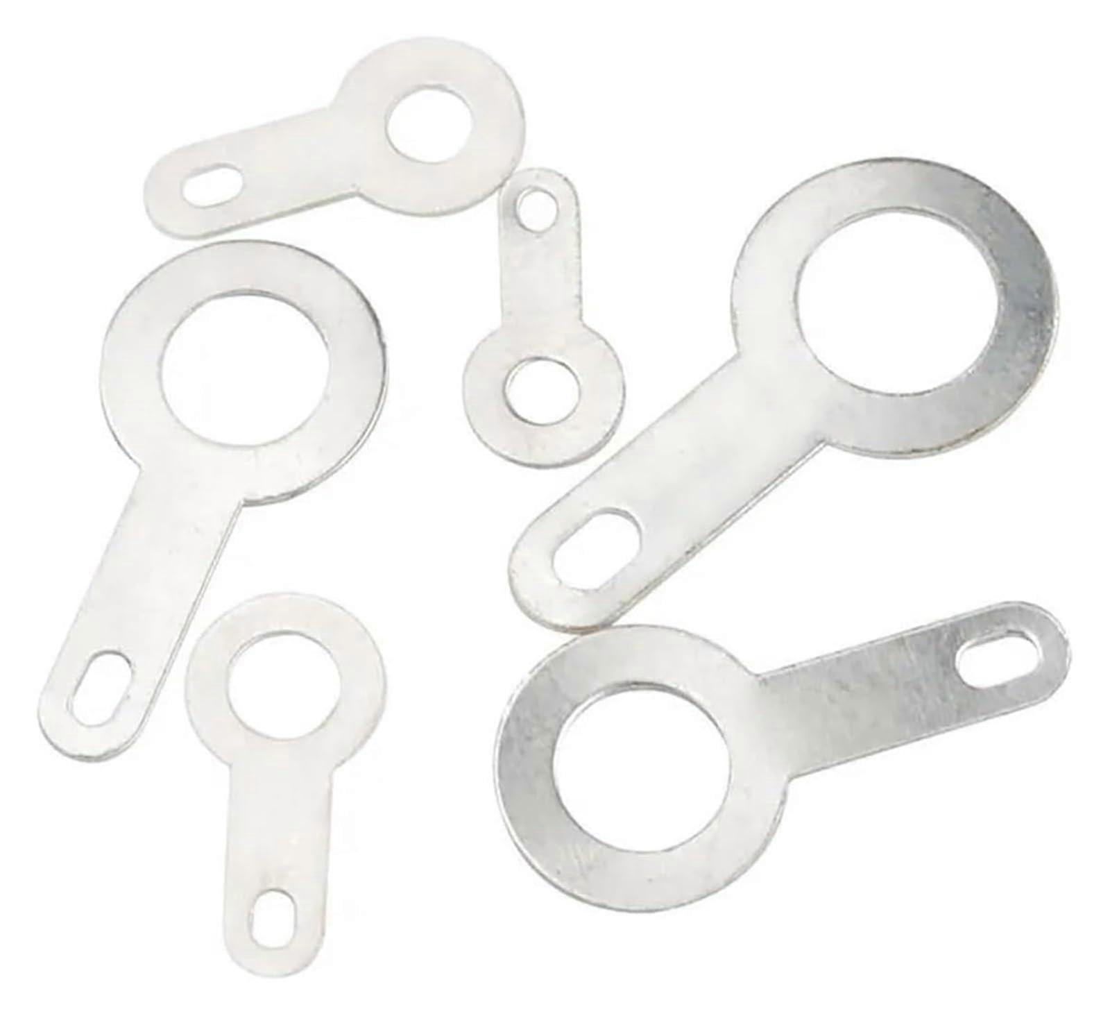 Circular Welding Washer, PCB Copper Disk With Solder Tabs, M2.2-M8.2, 50Pcs, Silver