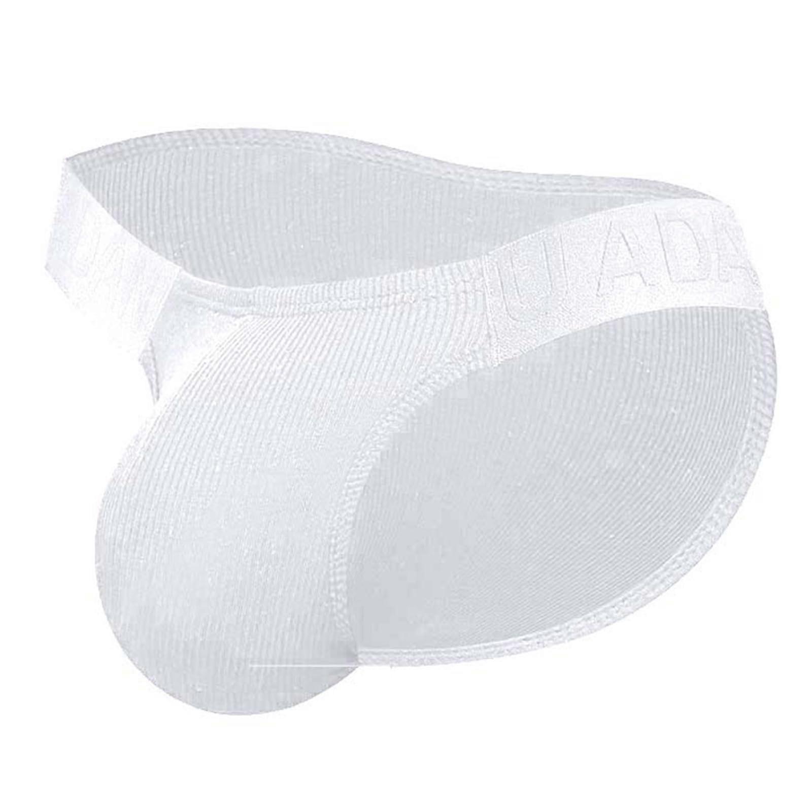 Men's Briefs Low Rise Soft Elastic Waist Underwear for Men Breathable Support Basic Sport Underpants White Size L