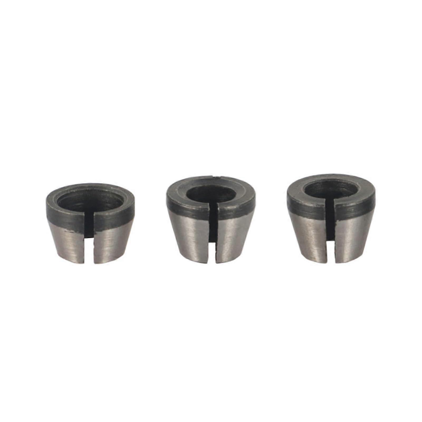 6 mm 6.35 mm 8 mm Collet Chuck Set for Engraving and Trimming Machines, Compatible with Various Router Bits