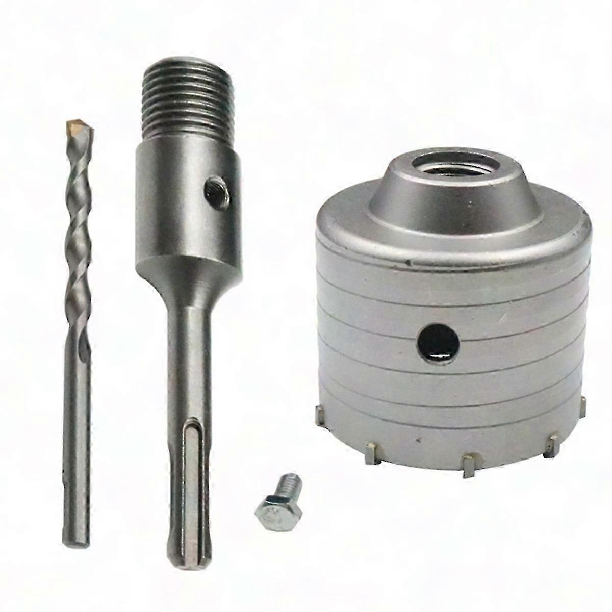 60mm SDS Plus Hammer Drill Bit Set, Wall Hole Saw Cutter Tools, Round Shank Concrete Drill Bits