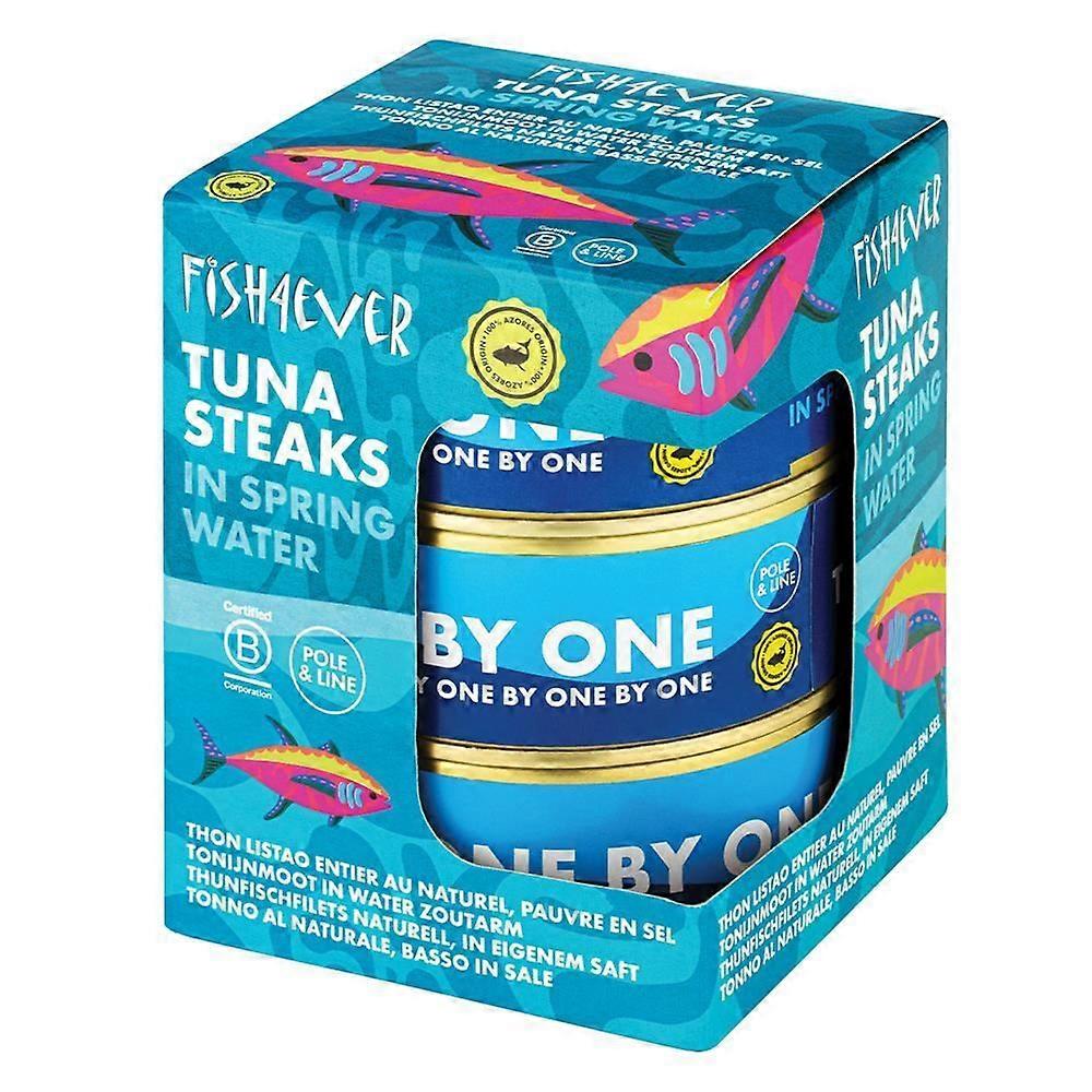 Fish4Ever Azores Skipjack Tuna Steaks in Spring Water Triple 3 x 160g - 3 Pack