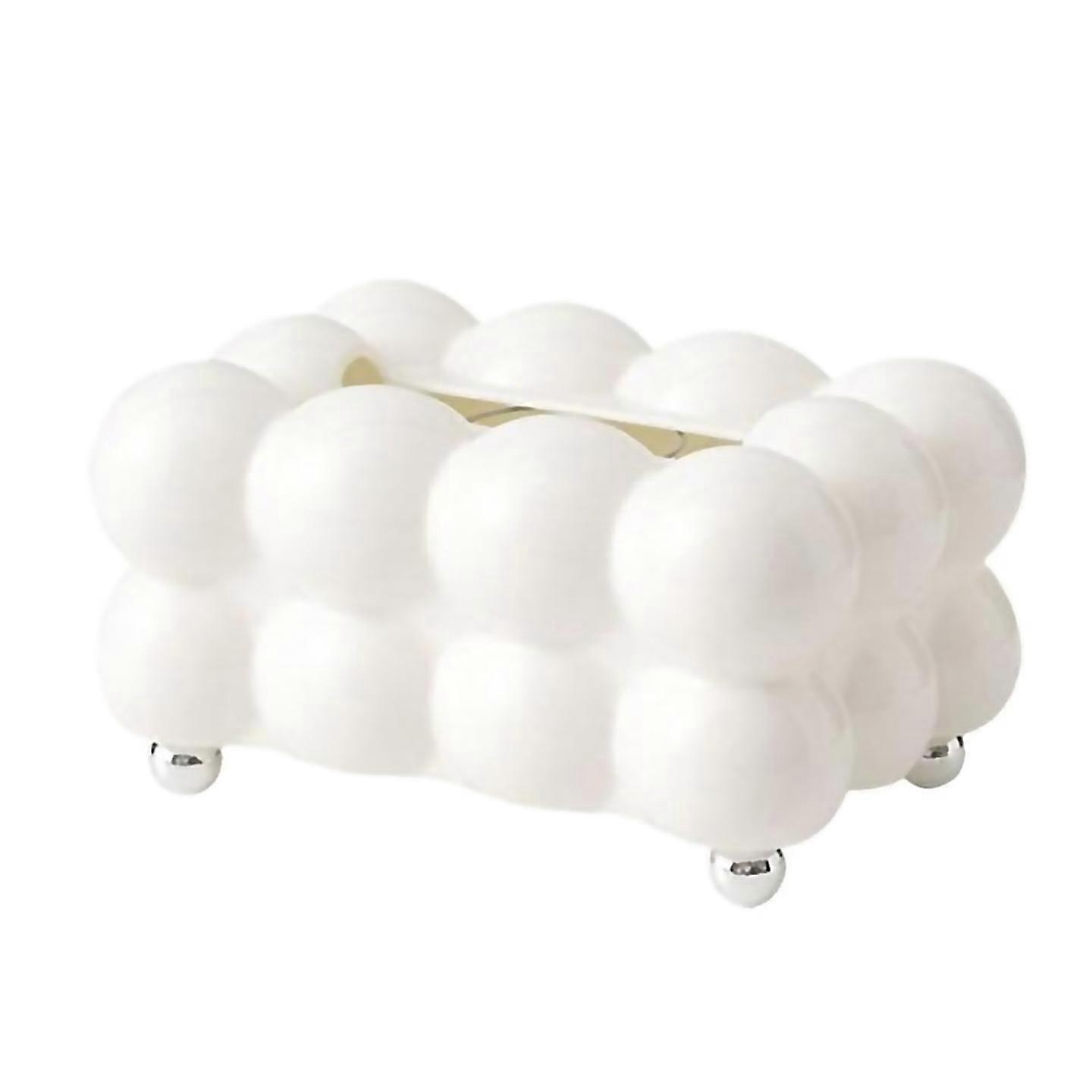 For Bubble Shape Tissue Box Holder Living Room Tissue Case White