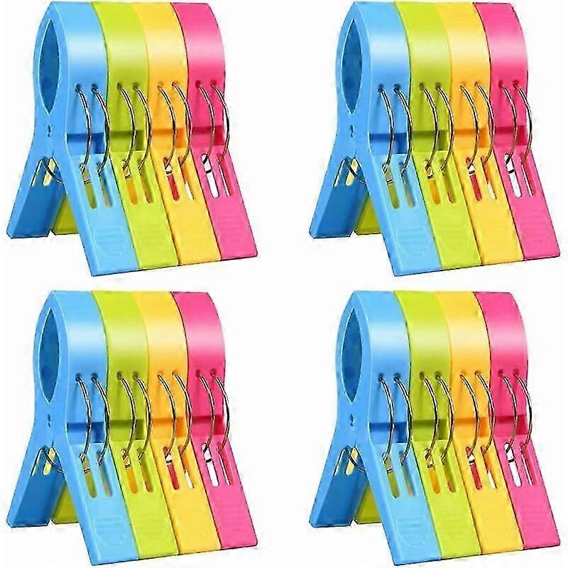 Large Plastic Clothespins for Beach Towels and Clothes (16pcs)