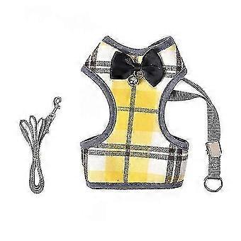 S 20*32*23cm yellow pet traction rope small dogs and cats breathable vest chest backpet collars & harnesses