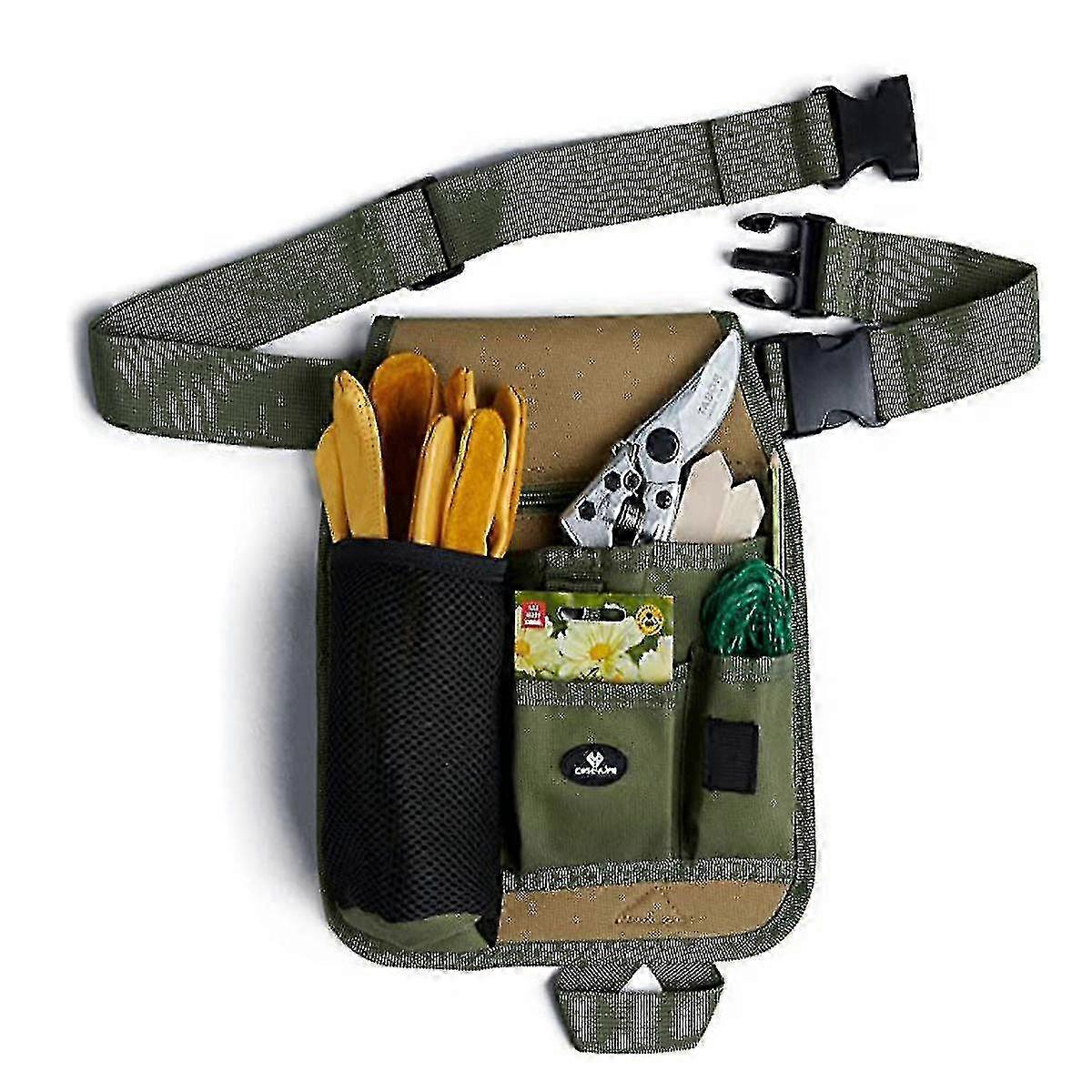 Convenient gardening belt bag for unisex with multiple compartments