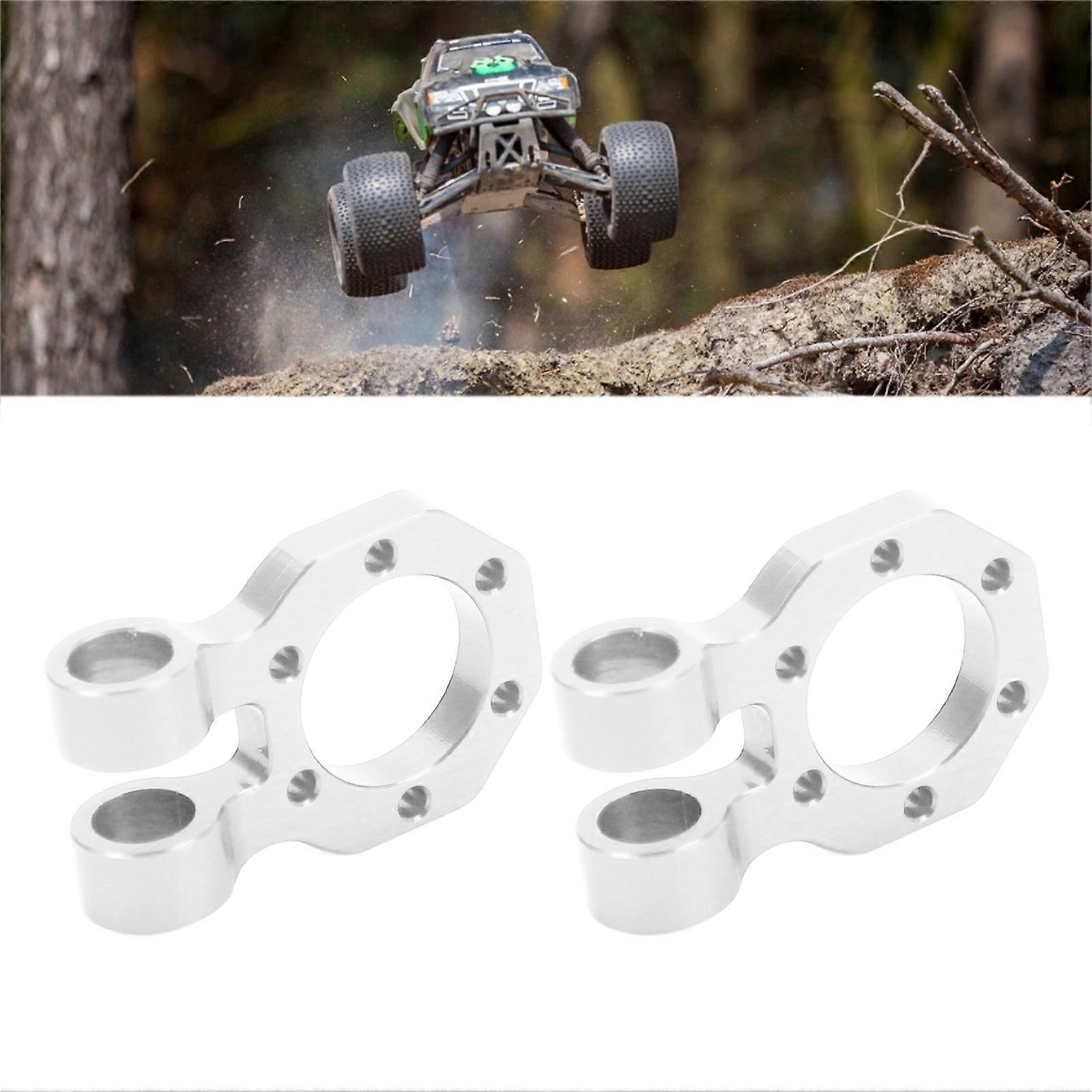 2pcs Universal Adjustable RC Trailer Hooks pour 1/10 Crawlers Argent