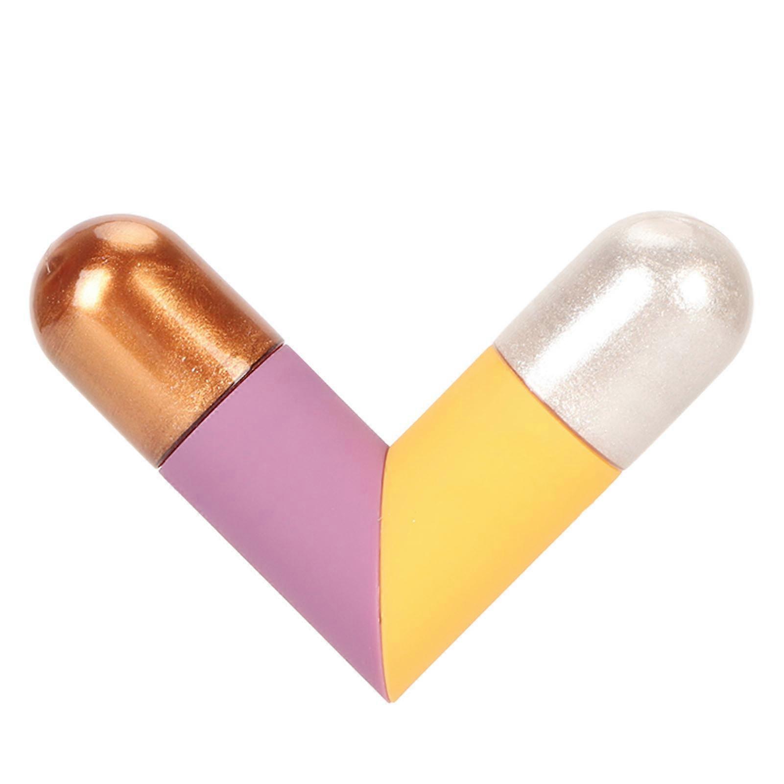 Liquid Highlight Greasy Prevention 2-in-1 Glitter Highlighter Stick 5ml x 2