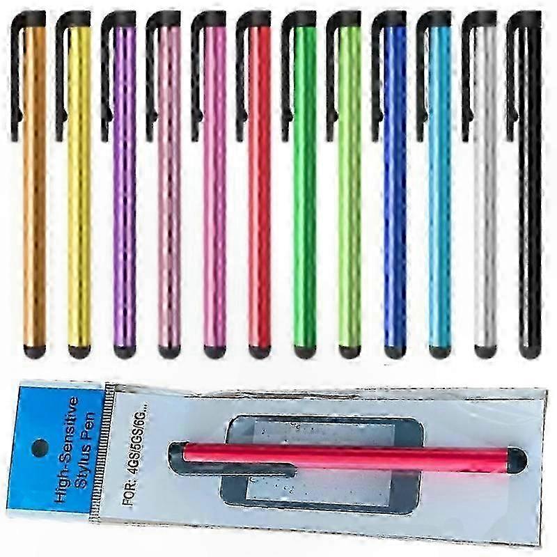 Multi-Color Metallic Tip Stylus Pens for Touch Screens, 10 Pack