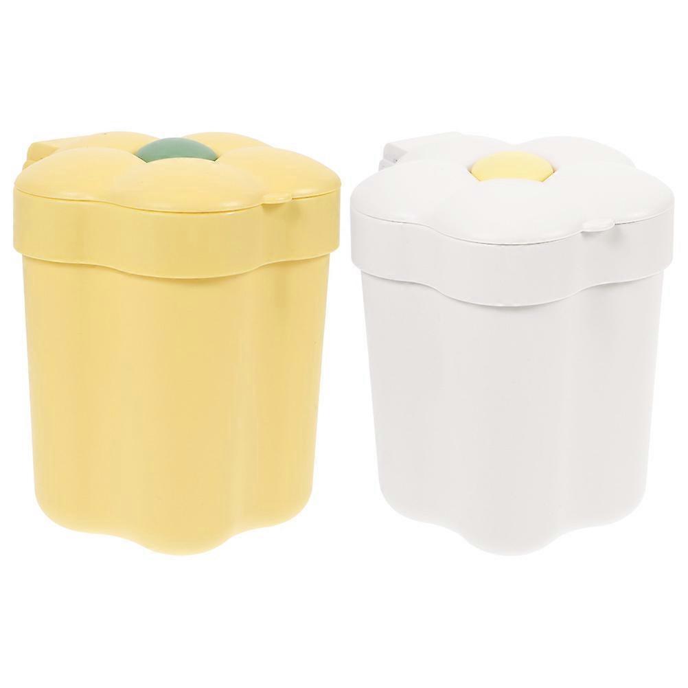 Desktop Trash Can Mini Garbage Can for Home Use 2Pcs Creative Wastebasket