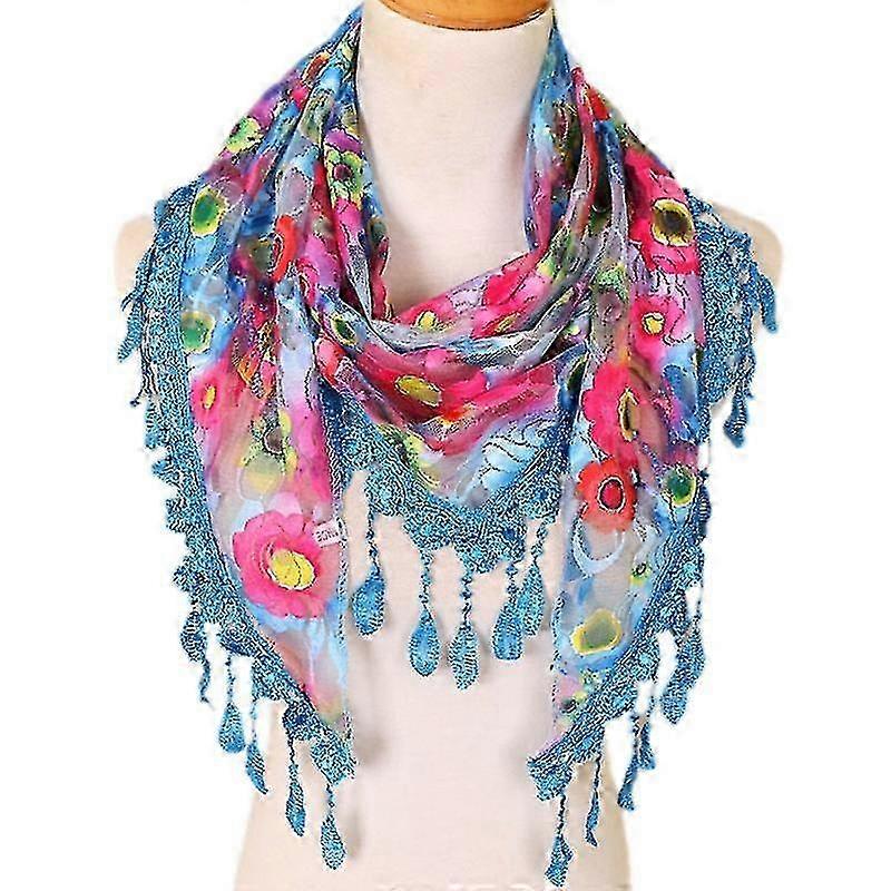 Dantelă Fringe eșarfă Tassel Shawl eșarfă Triunghi eșarfă cu Franjuri